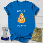 Will Flip for Pizza Kids T-Shirt