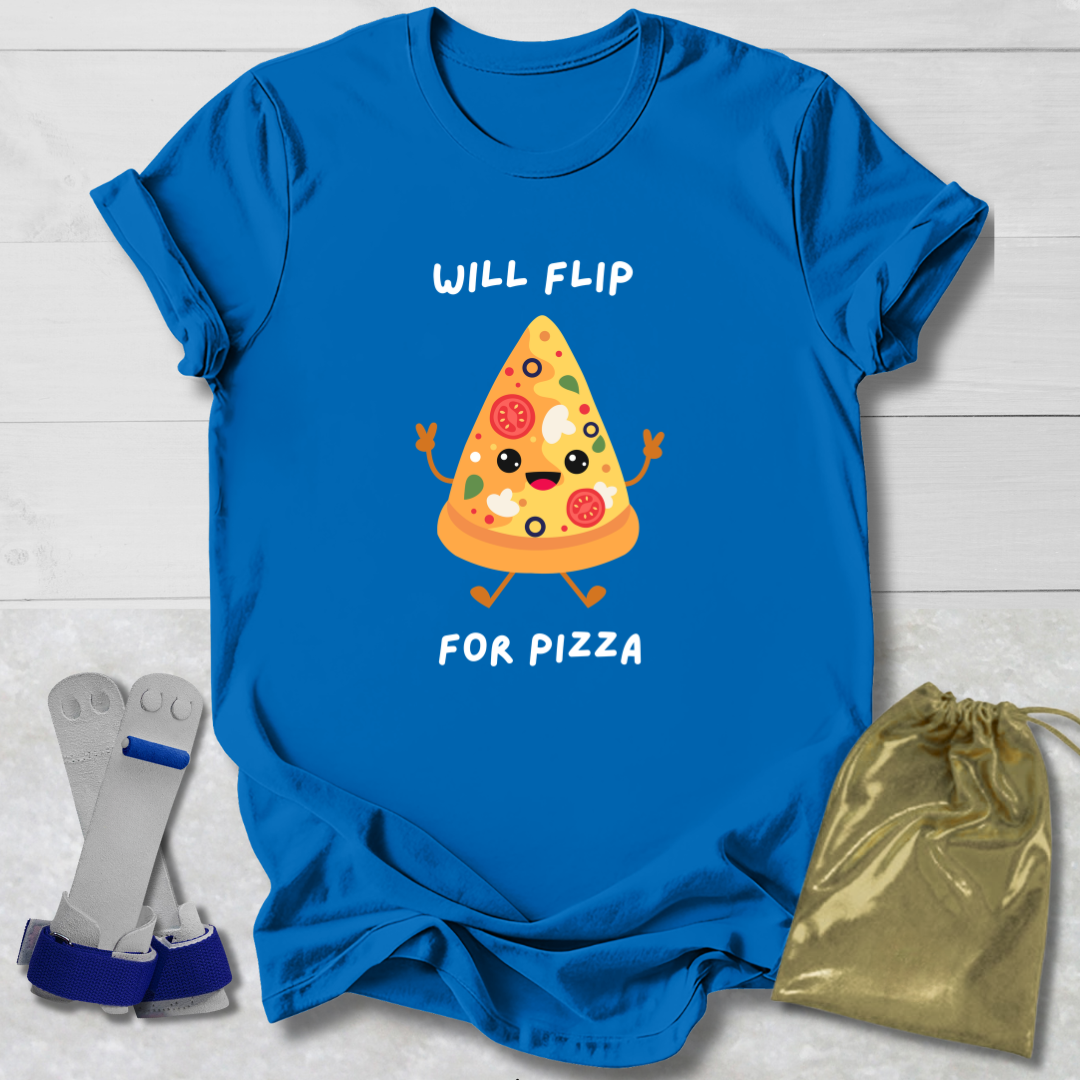 Will Flip for Pizza Kids T-Shirt