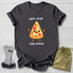 Will Flip for Pizza Kids T-Shirt