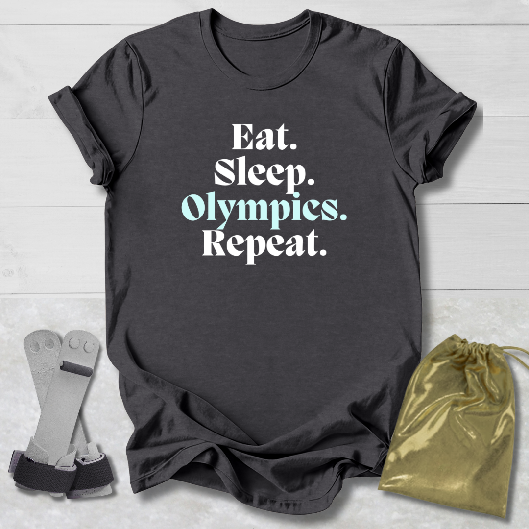 Eat Sleep Olympics Repeat Kids T-Shirt