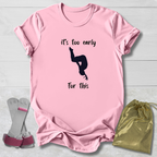 light pink it's too early for this funny gymnastics shirt with a girl flipping 